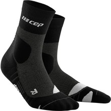 Hiking Merino Mid Cut Compressiesokken - Zwart/Grijs