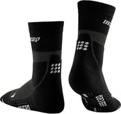 CEP Hiking Merino Mid Cut Compressiesokken - Zwart Grijs