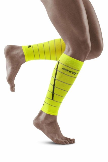 CEP Reflectie calf sleeves - neon yellow