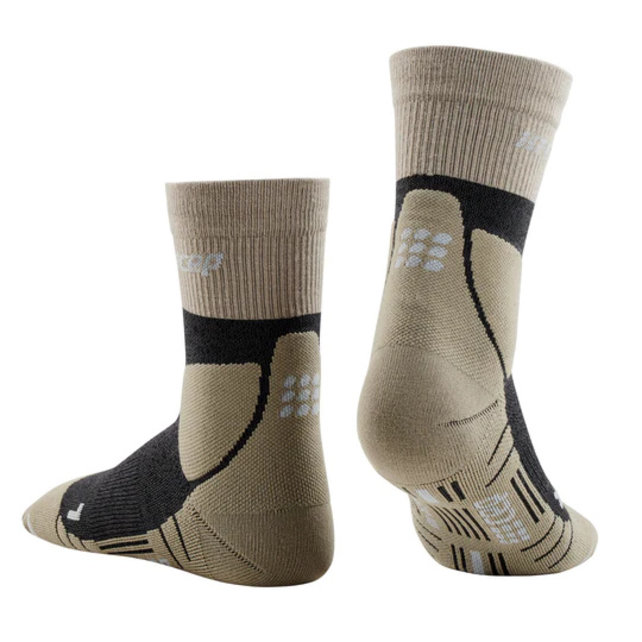 CEP Hiking Merino Mid Cut Compressiesokken - Sand