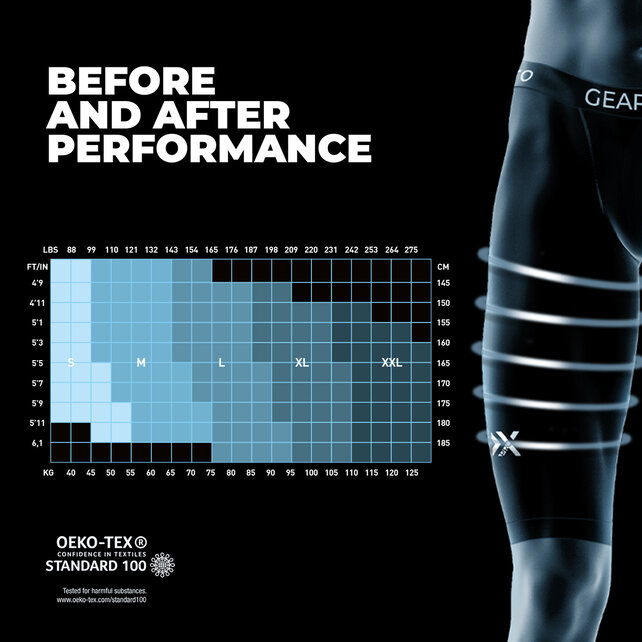GEARXPro Recovery short tights - Zwart GEARXPro Recovery short tights - Zwart