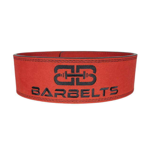Barbelts Lever belt 10mm Red - Powerlift riem