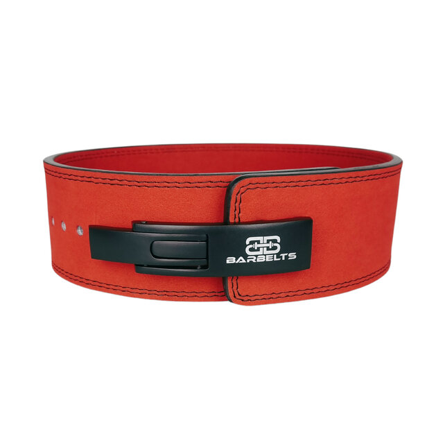 Barbelts Lever belt 10mm Red - Powerlift riem