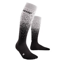 CEP Ski Merino Compressiekousen - Zwart/grijs
