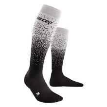Ski Merino Compressiekousen - Zwart/grijs