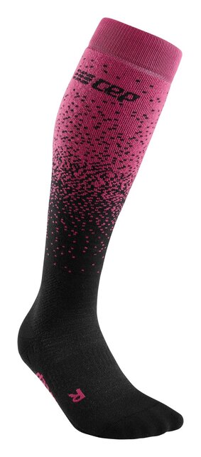 CEP Ski Merino Compressiekousen - Zwart/paars CEP Ski Merino Compressiekousen - Zwart/paars