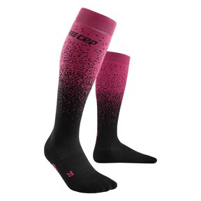 Ski Merino Compressiekousen - Zwart/paars