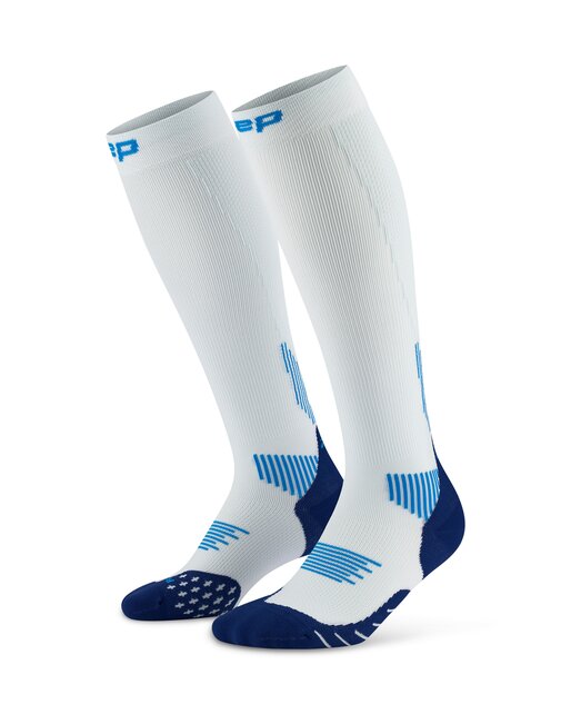 CEP Compressiekousen Core Run 5.0 - Wit/blauw CEP Compressiekousen Core Run 5.0 - Wit/blauw
