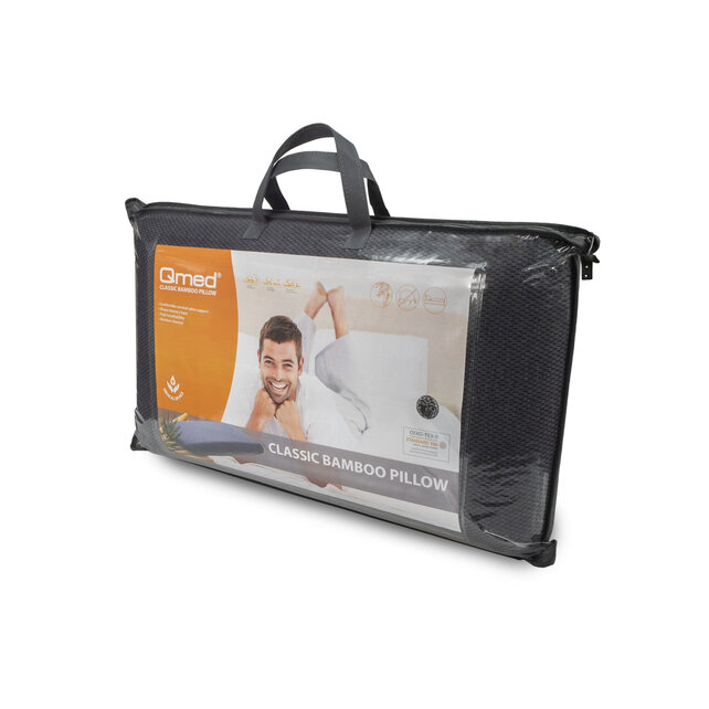 Qmed Ergonomisch Bamboe Memory Foam hoofdkussen Qmed Ergonomisch Bamboe Memory Foam hoofdkussen