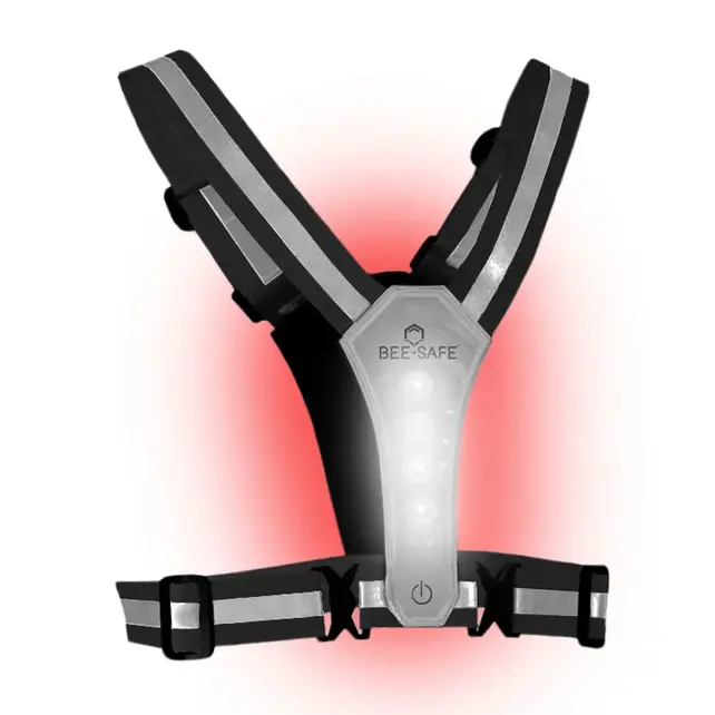 BEE SAFE Led Hardloopvest Silver | Reflectievest