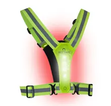 BEE SAFE Led Hardloopvest Lime | Reflectievest
