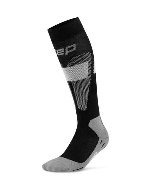 CEP Ski Merino Compressiekousen 3.0 - Zwart/grijs