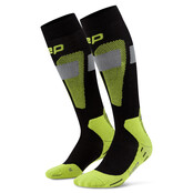 CEP Ski Merino Compressiekousen 3.0 - Zwart/groen