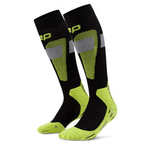 CEP Ski Merino Compressiekousen 3.0 - Zwart/groen