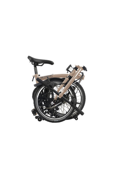 Brompton C-line Explore 6 speed - Dune Sand - Small - Rack - Dynamo