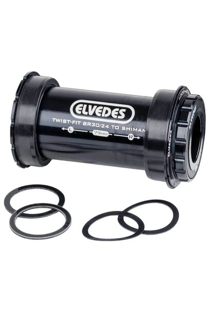 Trapas Elvedes Twistfit Shimano BBRight Zwart
