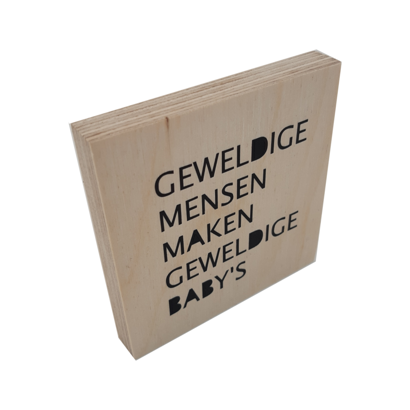 Woodblocks Geweldige mensen