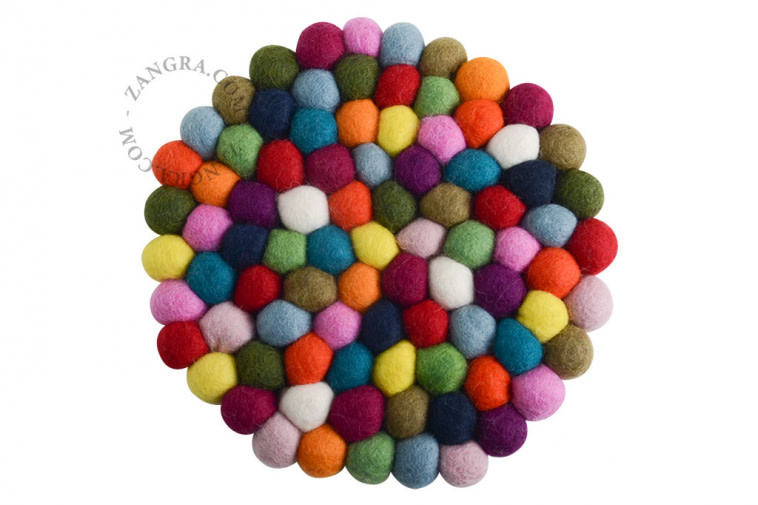 Zangra Onderzetter vilt multicolor
