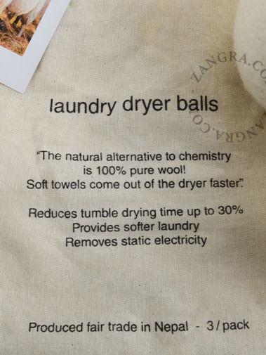 Zangra Wollen wasdroogballen set van drie