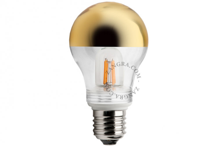 Zangra Lightbulb.lf.001.15.060 kooldraad LED lamp – spiegel kroon goud