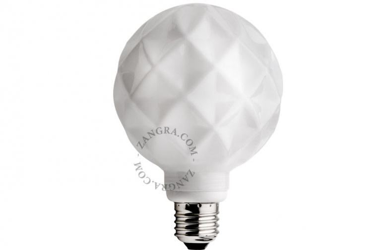 Zangra Lightbulb.lf.004.02.095 kooldraad LED lamp – 'concave' melkglas