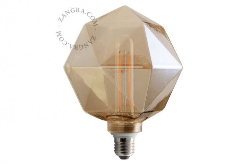 Zangra Lightbulb.lf.011.22.135 kooldraad LED lamp – 'quartz' rookglas