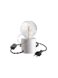 Zangra Light.014.003.w bed- of tafellamp in porselein zonder lamp wit