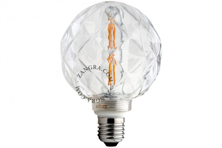 Zangra Lightbulb.lf.004.01.095 kooldraad LED lamp – 'concave' helder glas