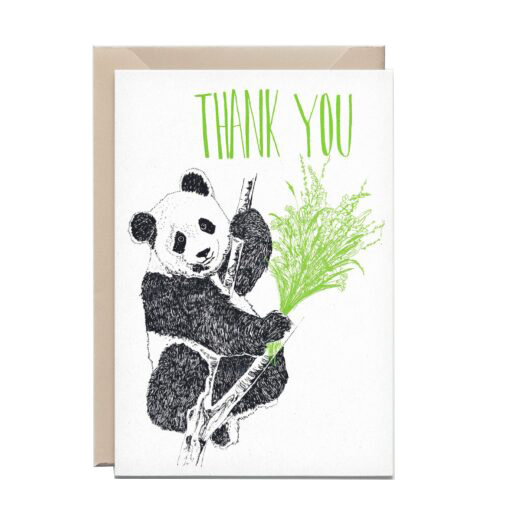 Kathings Wenskaart panda thank you