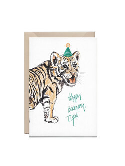 Kathings Wenskaart tiger big happy birthday