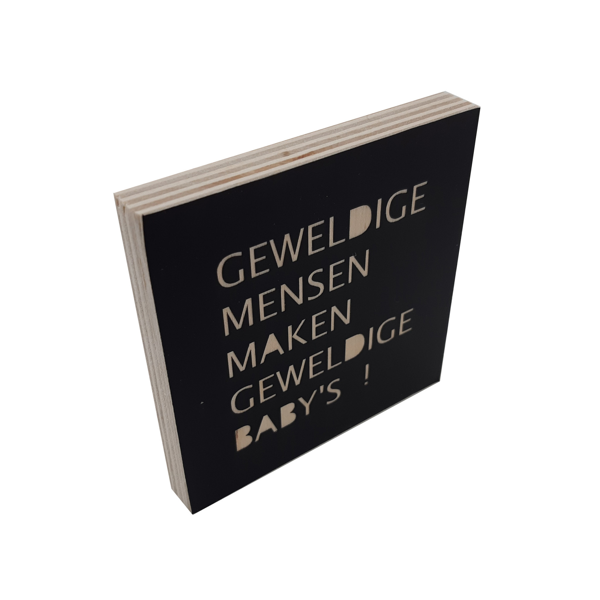 Woodblocks Geweldige mensen zwart