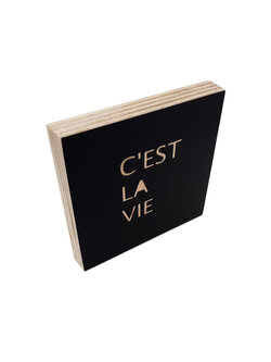 Woodblocks C'est la vie zwart