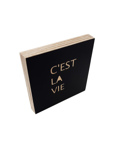 Woodblocks C'est la vie zwart