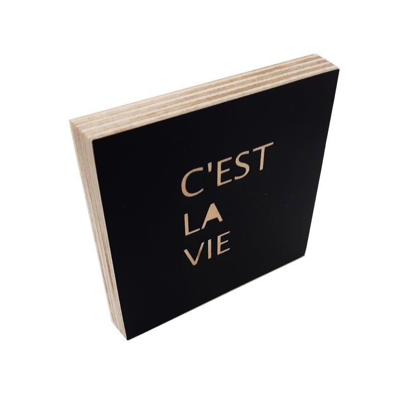 Woodblocks C'est la vie zwart