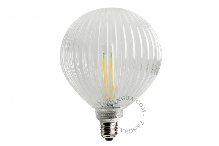 Zangra Lightbulb.lf.006.01.125 kooldraad LED lamp – helder glas lijntjes