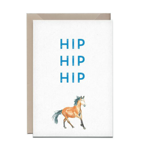 Kathings Wenskaart paard hip hip hip