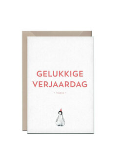 Kathings Wenskaart pinguin gelukkige verjaardag