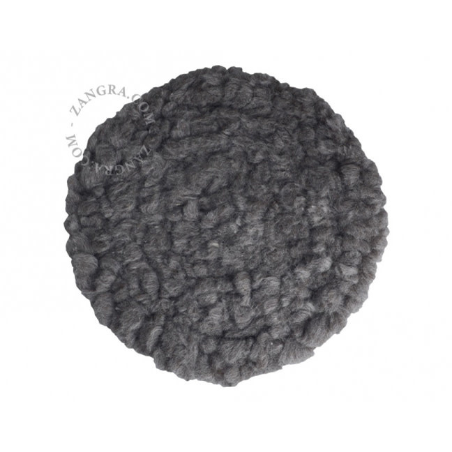 Zangra Wollen stoelkussen grijs