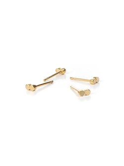 Staen 2 bolletje geel verguld (1 stuk)