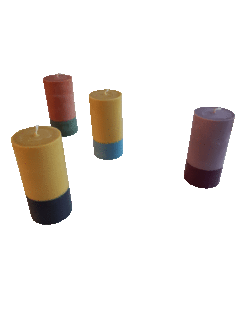 Mood Ecologische stompkaars 15 cm duocolor