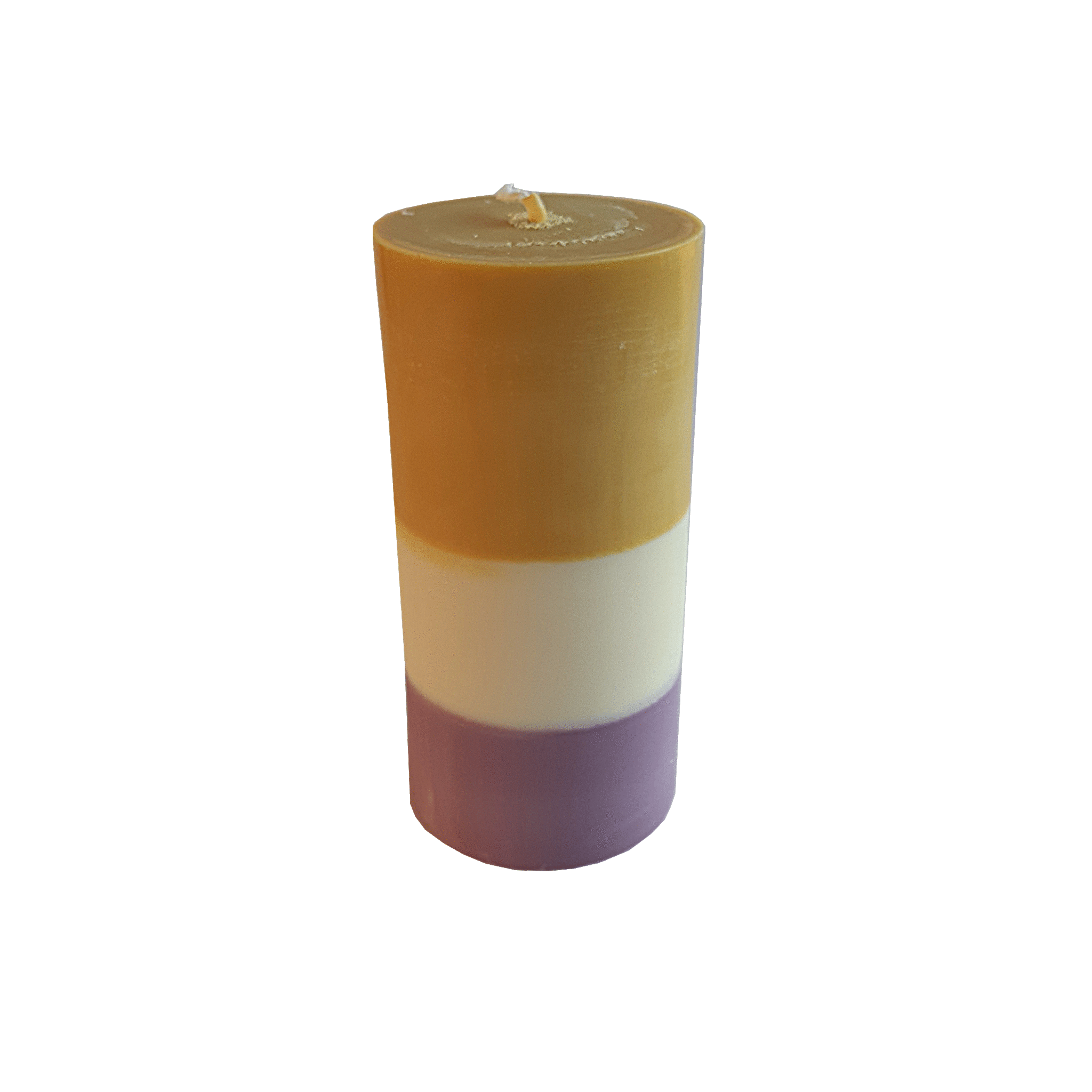 Mood Ecologische stompkaars 15 cm tricolor