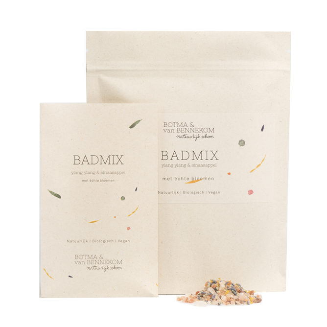 Botma en Van Bennekom Badmix ylang ylang en sinaasappel met echte bloemen 250 gram