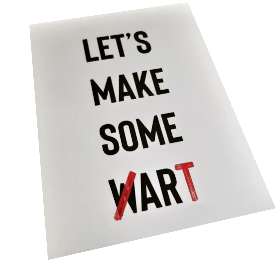 Tezaam Poster let's make some art (mét koker)