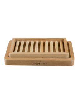 Happy  Soaps Houten uitlekbakje voor zeep