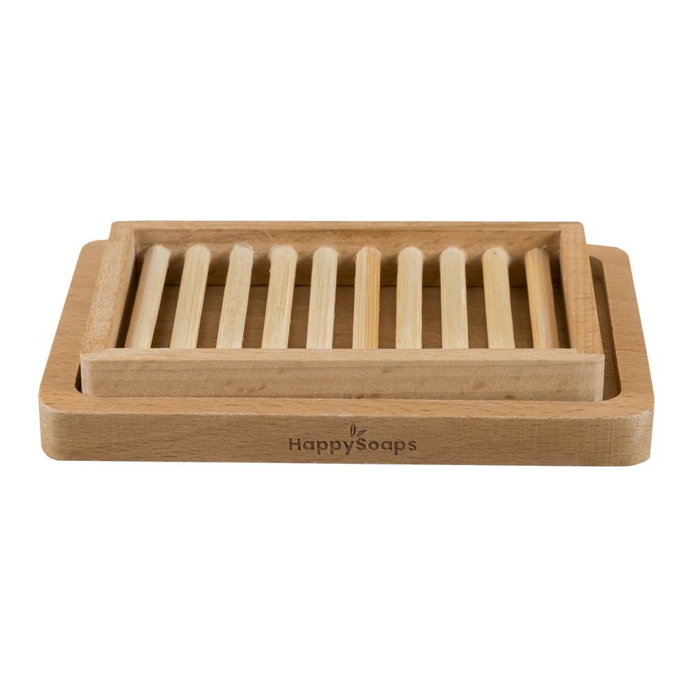Happy  Soaps Houten uitlekbakje voor zeep