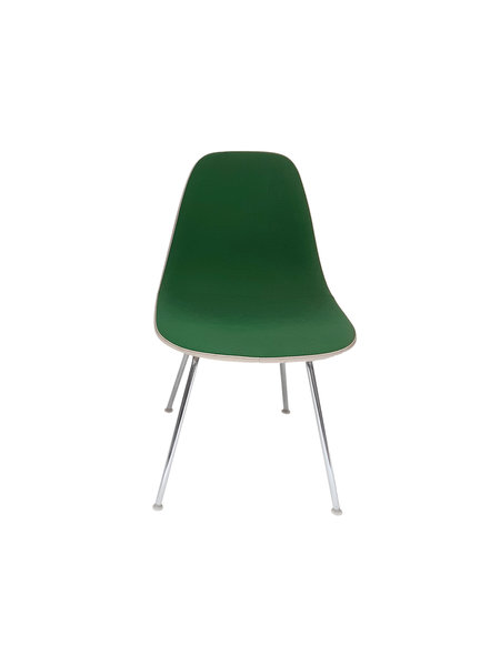 Vintage stoel groene stof eames/herman miller 4 poten