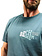 T-shirt biokatoen petroleumblauw zeefdruk