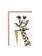Kathings Wenskaart giraffe hooray