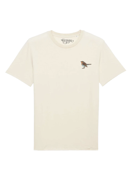 Bio T-shirt roodborstje natural raw