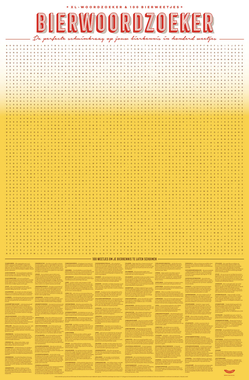 Stratier XL-spelposter 65x100cm bierwoordzoeker